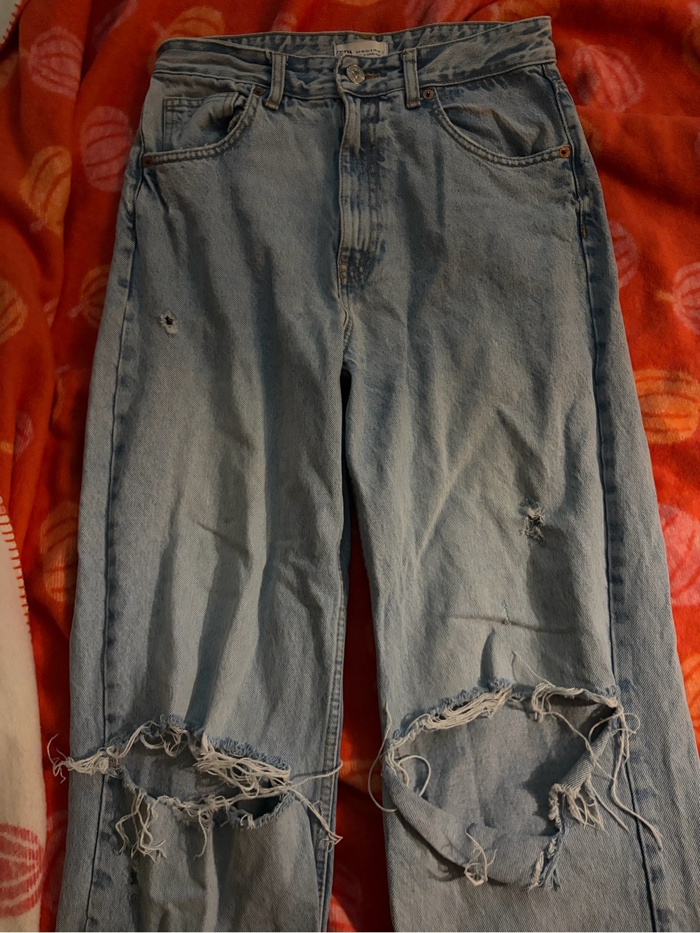 Zara High Rise Wide Leg Jean
